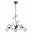 Florale Pendelleuchte Metall Glas B:70 cm Rost Antik
