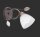 Florale Wandlampe Metall Glas E14 H:21,5 cm Rost Antik