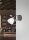 Florale Wandlampe Metall Glas E14 H:21,5 cm Rost Antik