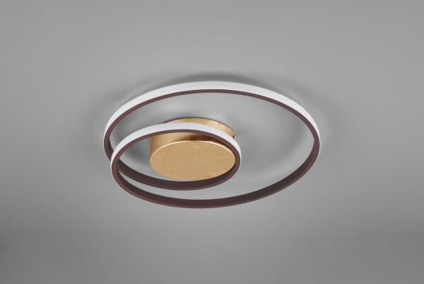 Plafonnier LED Métal Grille Noir L:39 cm Spirale