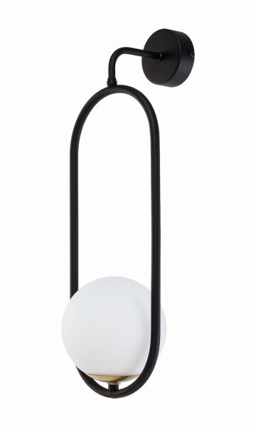 Applique design noir blanc verre NAESALA couloir
