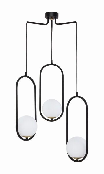 Pendelleuchte Schwarz Weiß NAESALA 3xE14 Lampe