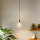 Suspension E27 Ø 18 cm verre orange chrome