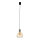Suspension E27 Ø 18 cm verre orange chrome