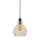 Suspension E27 Ø 18 cm verre orange chrome