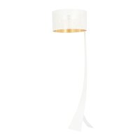 Lampadaire Blanc Or 157 cm métal tissu...