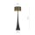 Lampadaire Tissu Métal 157 cm Moderne en noir or E27