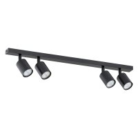 Deckenspot Metall Schwarz L: 70 cm schwenkbar GU10 4-flammig