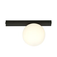 Plafonnier Noir Blanc 30 cm Verre Métal E14...