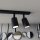 Plafonnier métal 116 cm de long noir GU10 6 flammes
