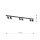 Plafonnier métal 116 cm de long noir GU10 6 flammes