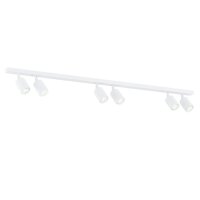 Deckenstrahler Wei&szlig; 116 cm lang Metall GU10 6-flammig