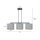 Suspension Métal Tissu L : 72 cm Noir Gris Or E27