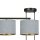 Lampe à suspendre tissu métal L : 97 cm H : max. 100 cm réglable