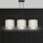 Lampe à suspendre tissu métal L : 72 cm noir blanc or 3x E27