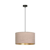 Pendelleuchte Stoff Rosa Gold Schwarz E27 &Oslash; 35 cm...