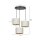 Suspension Blanc Or Noir Métal Tissu E27 3 flammes