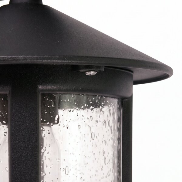 Applique extérieure ASHFORD Noir Aluminium Verre IP43