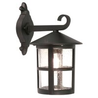 Applique ext&eacute;rieure ASHFORD Noir Aluminium Verre IP43