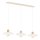 Suspension 3 flammes E27 L : 90 Blanc imitation bois métal