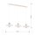 Suspension 3 flammes E27 L : 90 Blanc imitation bois métal