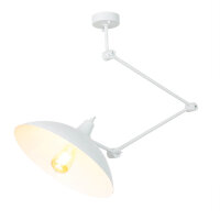 Flexible Deckenlampe Weiß Wohnzimmer Retro Leuchte
