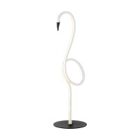 Deko Tischleuchte LED Flamingo 50 cm Weiß Metall...