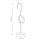 Deko Tischleuchte LED Flamingo 50 cm Weiß Metall 3000 K