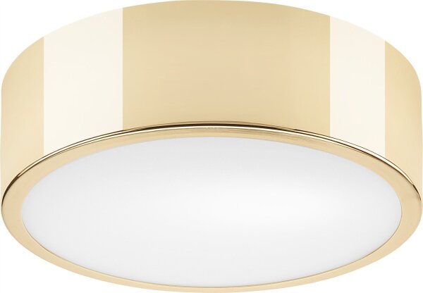 Runde Deckenlampe Glas E27 Ø26 cm blendarm in Gold