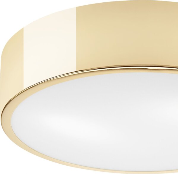 Runde Deckenlampe Glas E27 Ø26 cm blendarm in Gold