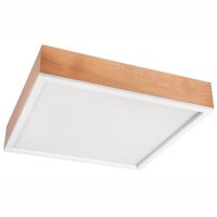Holz Deckenleuchte Glasschirm E27 B:48 cm blendarm