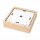 Lampe de plafonnier en bois à faible éblouissement Abat-jour en verre E27 L:31 cm carré