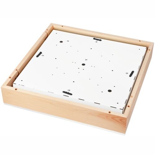 Blendarme Deckenleuchte Glas Holz Pinie E27 L:48 cm