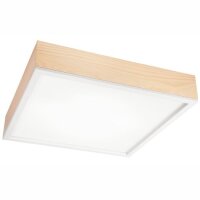 Plafonnier Blendarme verre bois pin E27 L:48 cm