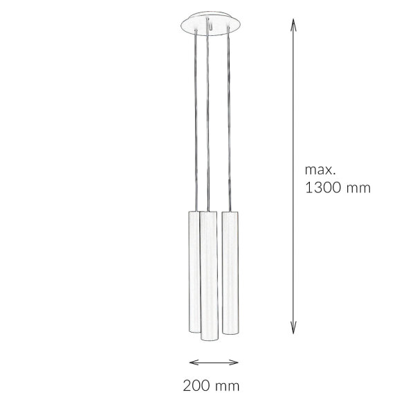 Suspension EYE noir 3-flmg lampe de salon