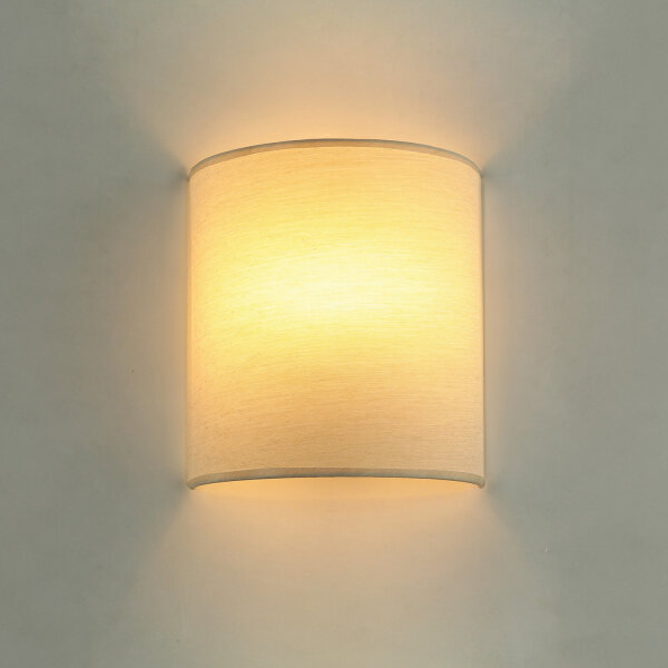 Wandleuchte ALICE Kaffee Braun Stoff Schirm modern