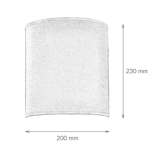 Wandleuchte ALICE Kaffee Braun Stoff Schirm modern