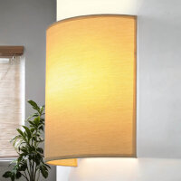 Wandleuchte ALICE Kaffee Braun Stoff Schirm modern