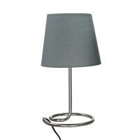 Lampe de table moderne Tissu Gris Métal 33 cm...