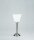 Nachttischleuchte Echt-Messing Glas E27 37 cm in Nickel