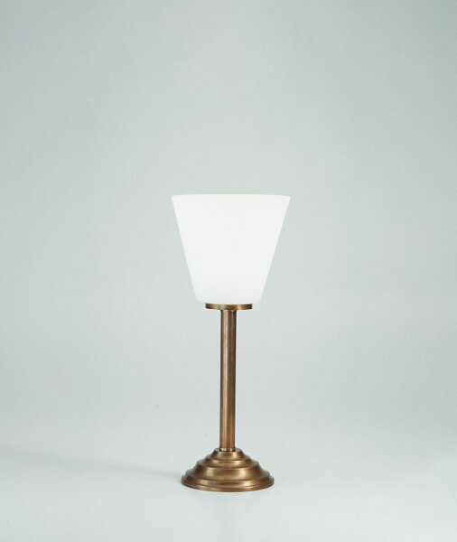 Lampe de chevet laiton véritable verre E27 37 cm confortable