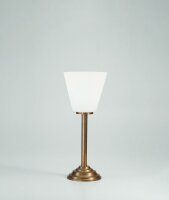 Nachttischleuchte Echt-Messing Glas E27 37 cm gemütlich