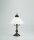 Lampe de table laiton v&eacute;ritable antique verre E27 39 cm faible &eacute;blouissement
