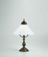 Lampe de table Floral laiton v&eacute;ritable verre...
