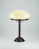 Pilzleuchte Messing Glas blendarm E27 43 cm Zugschalter