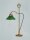 Lampe de banquier r&eacute;glable verre laiton E27 63 cm vert