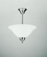 Runde Deckenleuchte in Nickel Messing Glas E27 Ø35 cm