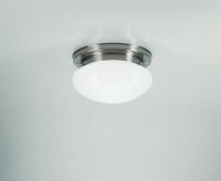 Blendarme Deckenleuchte in Nickel Messing Glas &Oslash;20 cm