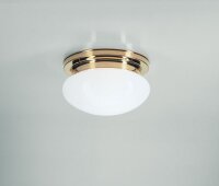 Stilvolle Deckenlampe E27 Messing poliert Glas &Oslash;20 cm