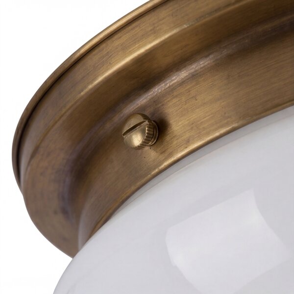 Stilvolle Deckenleuchte E27 Messing Antik Glas Ø20 cm